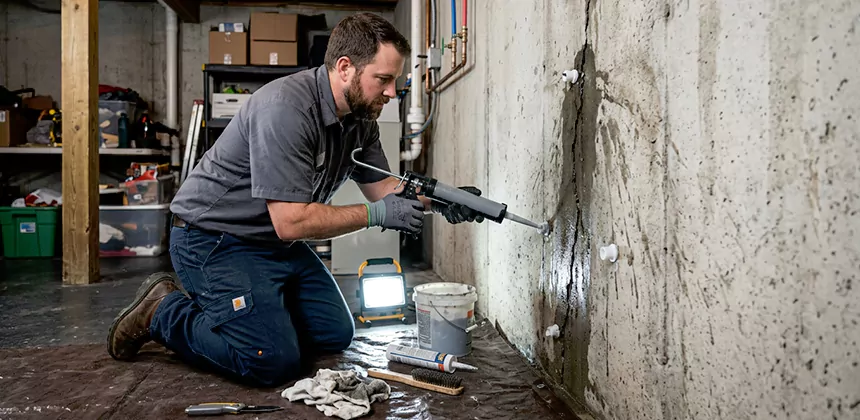 Basement Leak Repair From Inside in Redlands