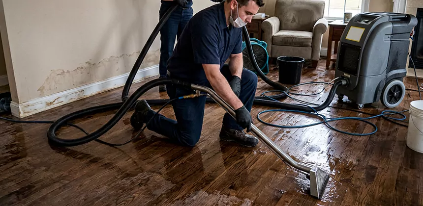 Hardwood Floor Water Extraction in Redlands